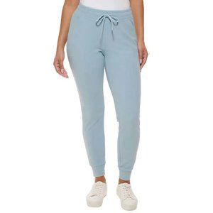 NWoT Andrew Marc Women's Ribbed Knit Jogger Sweatpants Blue Size S $70 4D009